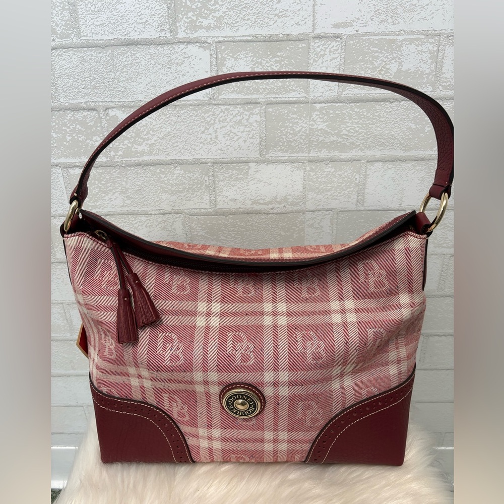 Dooney & Bourke Rouge Canvas/Leather Signature Shoulder Bag NWT
